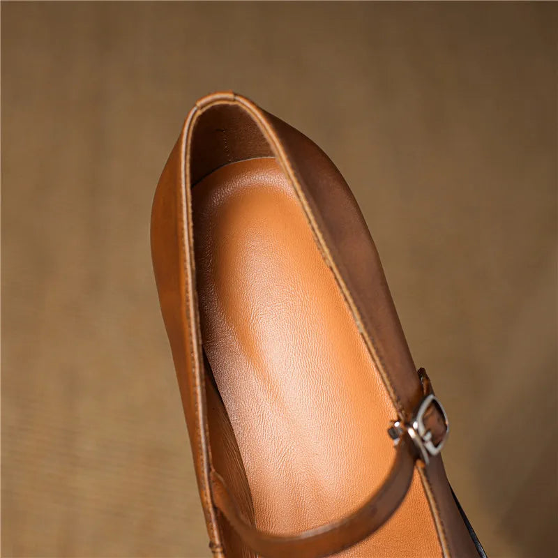 Brionne™ | Classic Leather Mary Jane Heels
