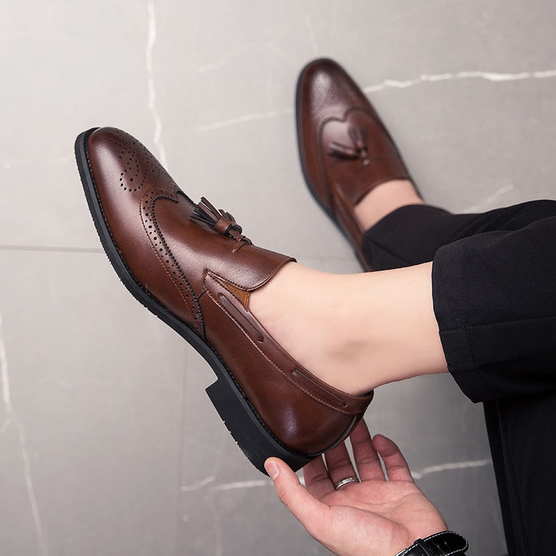 Montelino™ | Tassel Brogue Leather Loafers