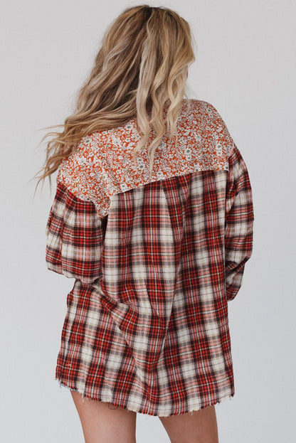 Martina | Blusa boho chic con maniche fantasia e dettagli floreali