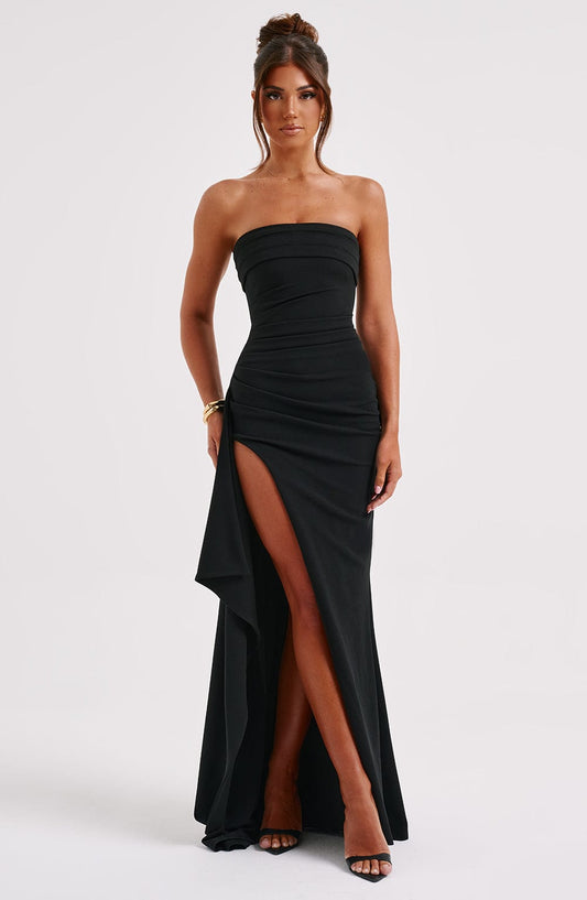 Aelred™ | Strapless Slit Maxi Dress
