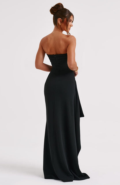 Aelred™ | Strapless Slit Maxi Dress