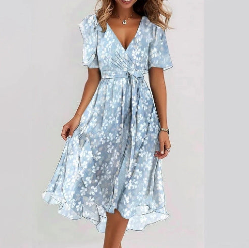 Laika - Floral chiffon midi summer dress