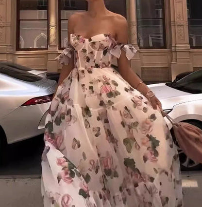 Camila - Maxi vestido largos con estampado floral