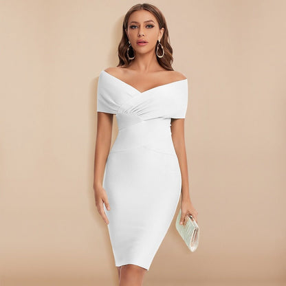 Evrielle | Elegante abito a fascia con scollo a V