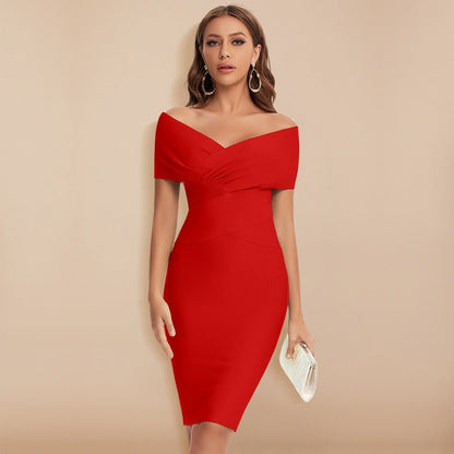 Evrielle | Elegante abito a fascia con scollo a V