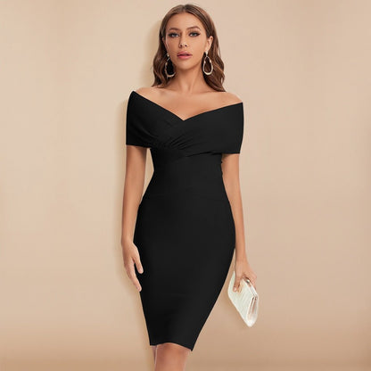 Evrielle | Elegante abito a fascia con scollo a V