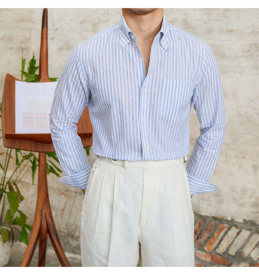 Anton - Camicia button-down a righe