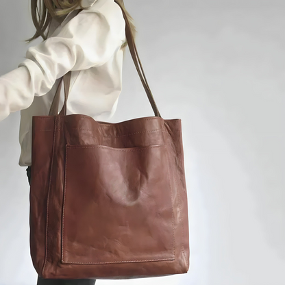 Ivyshape | Women's large shoulder bag brown