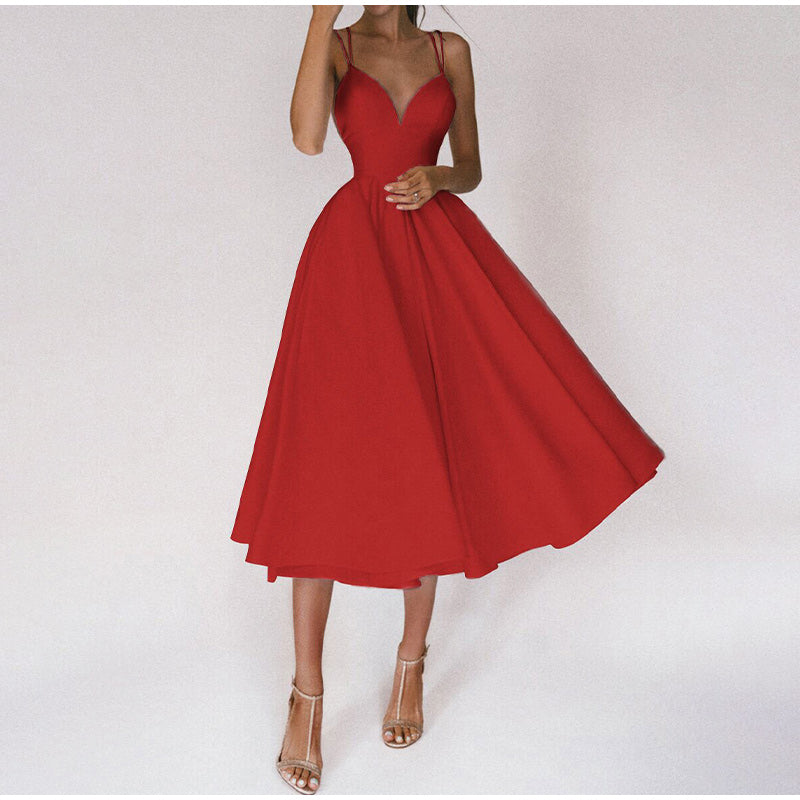 Gabriah | Abito elegante con scollatura a V e spalline