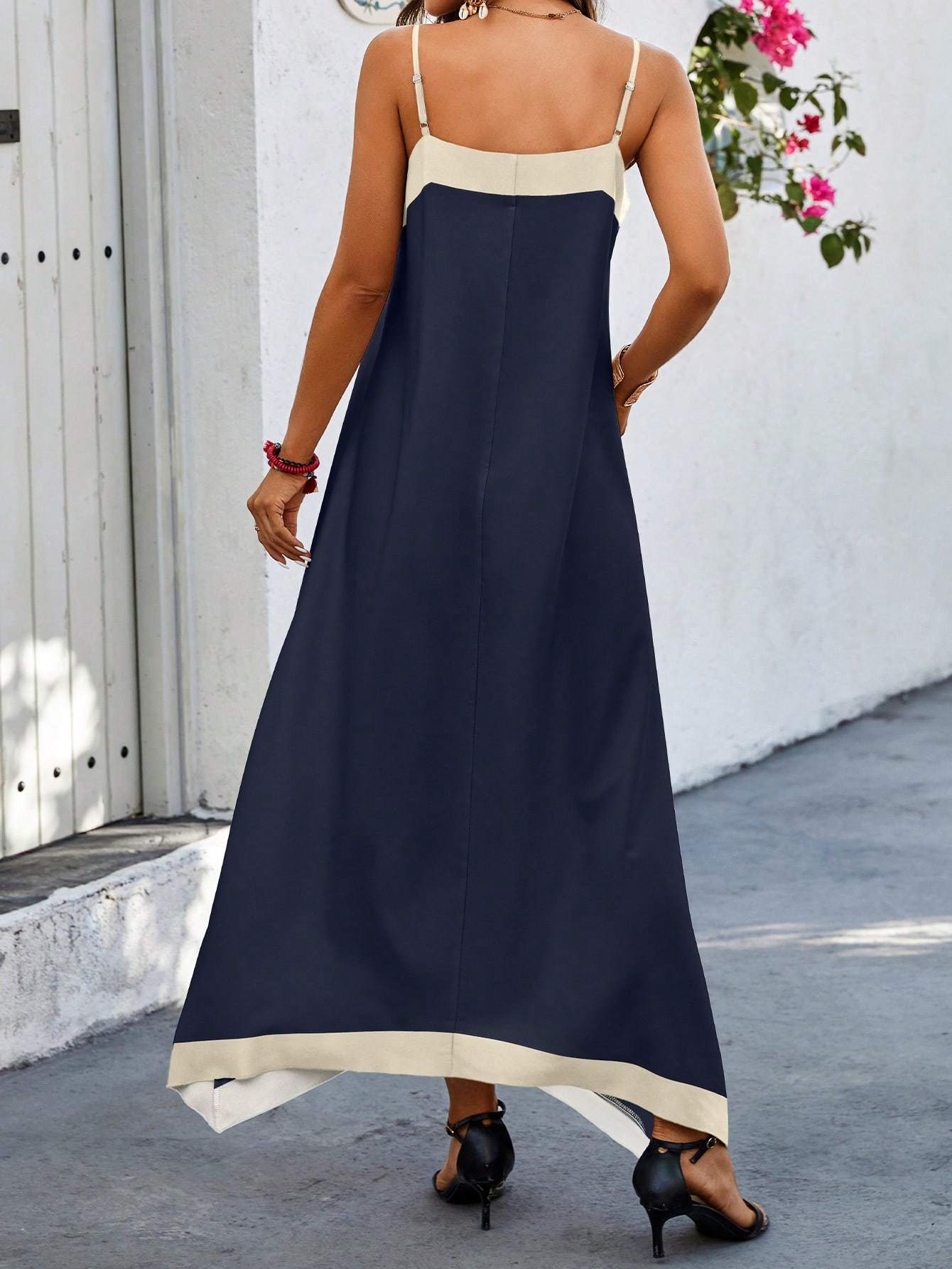 Marina - Abito lungo largo con spalline