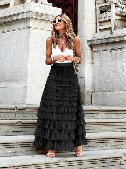 Lorielle : Gonna lunga in tulle a strati