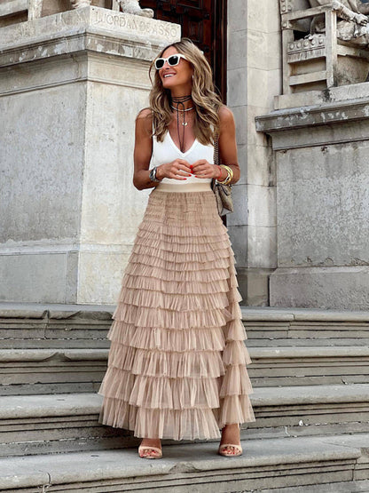 Lorielle : Gonna lunga in tulle a strati