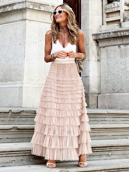 Lorielle : Gonna lunga in tulle a strati