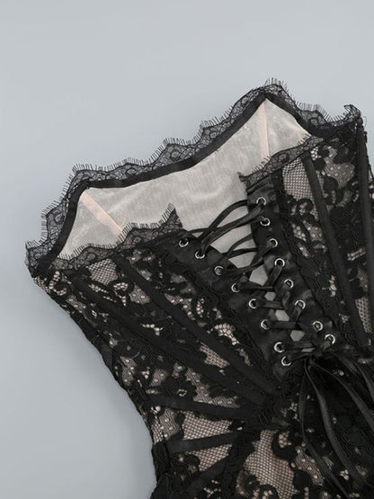 Lorelia | Elegance Spitze Korsett Minikleid