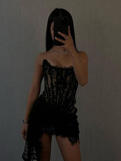 Lorelia | Elegance Spitze Korsett Minikleid