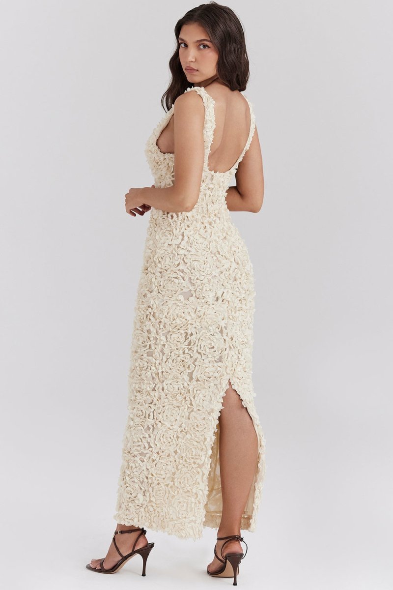 Ahna™ | 3D Floral Mesh Petal Dress