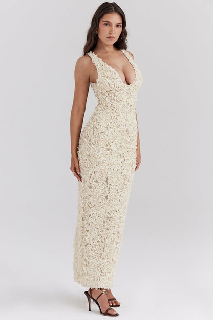 Ahna™ | 3D Floral Mesh Petal Dress