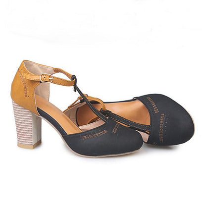 Liliosa | Scarpe Ortopediche con Tacco Medio e Cinturino a T