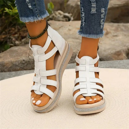 Joana™ | Wedge sandals with rhinestones