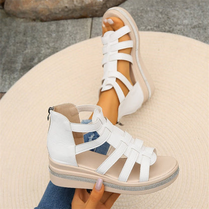 Joana™ | Wedge sandals with rhinestones